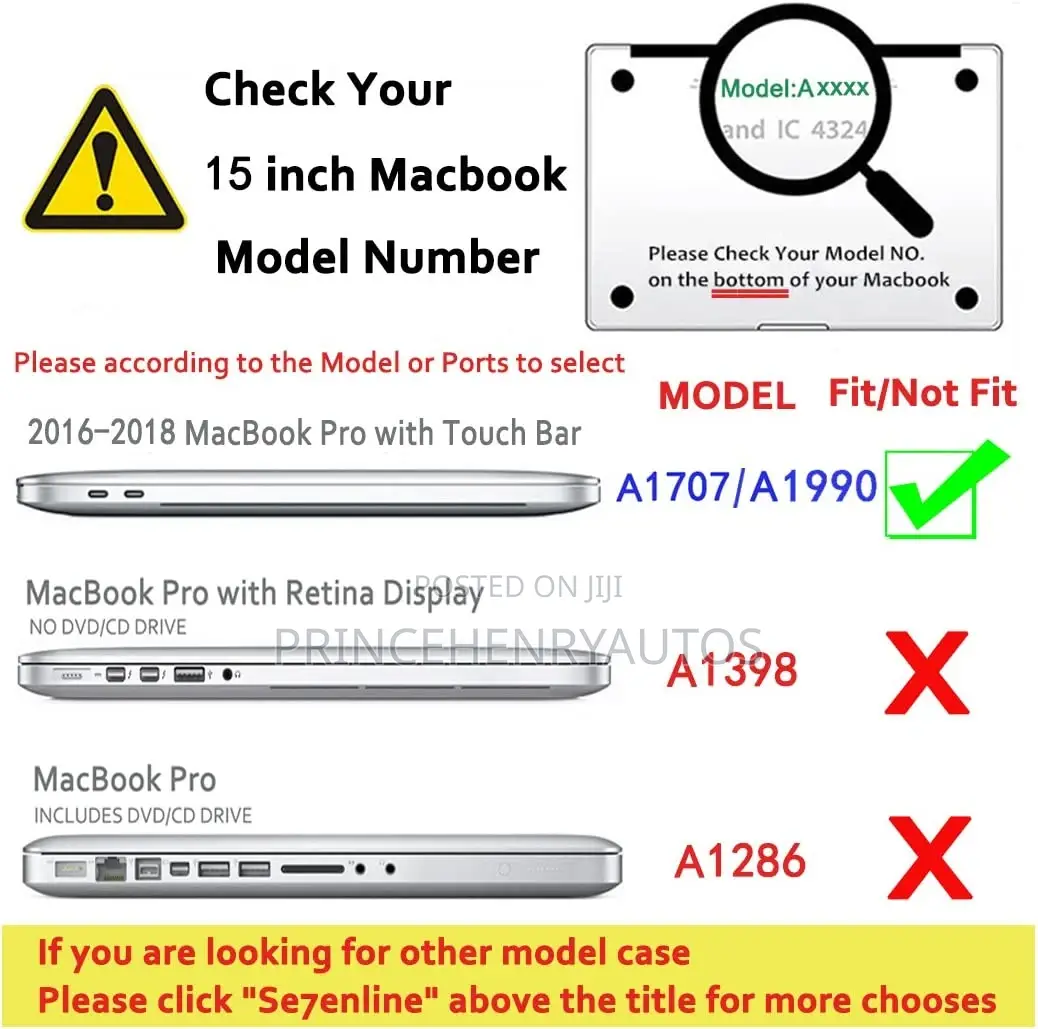 Se7enline 3in1 Case Bundle for Macbook Pro 15'' A1990 A1707