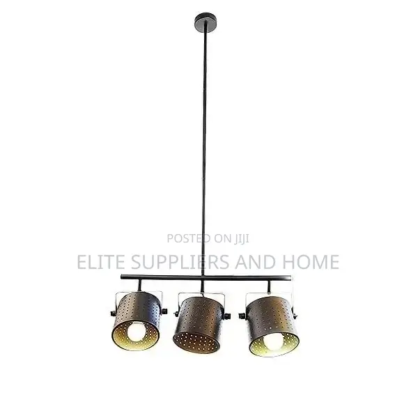 Pendant Lamp 3 Bulbs Contemporary Black