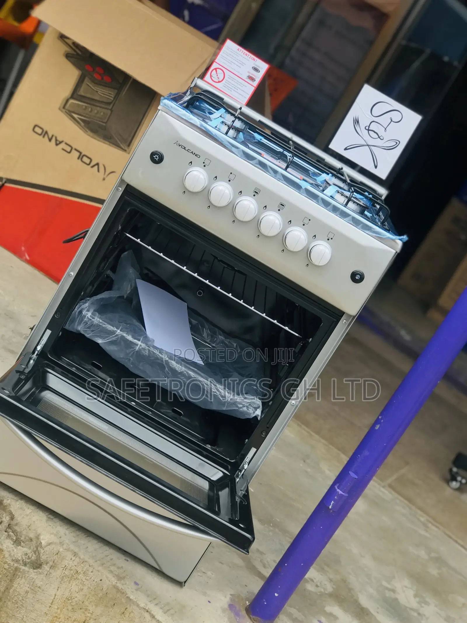 Volcano Ionx Gray( Ignition) 4BURNER Gas Oven With Gril