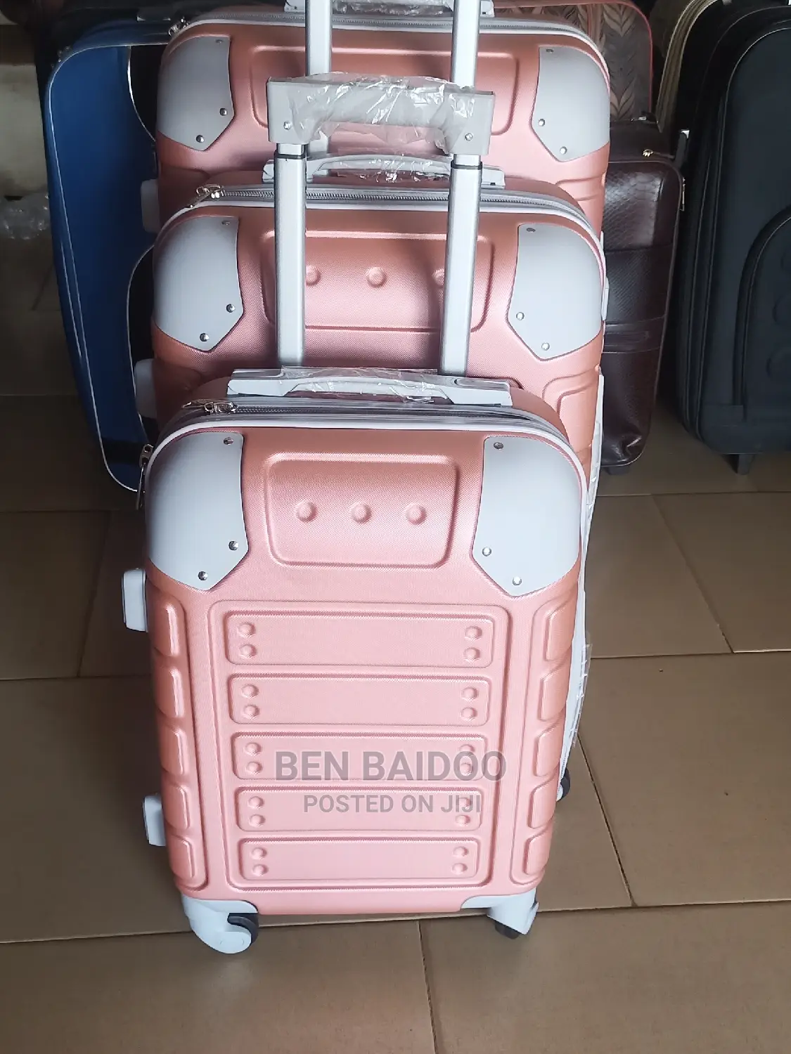 Plastic Suitcase Trolley 3 Piece