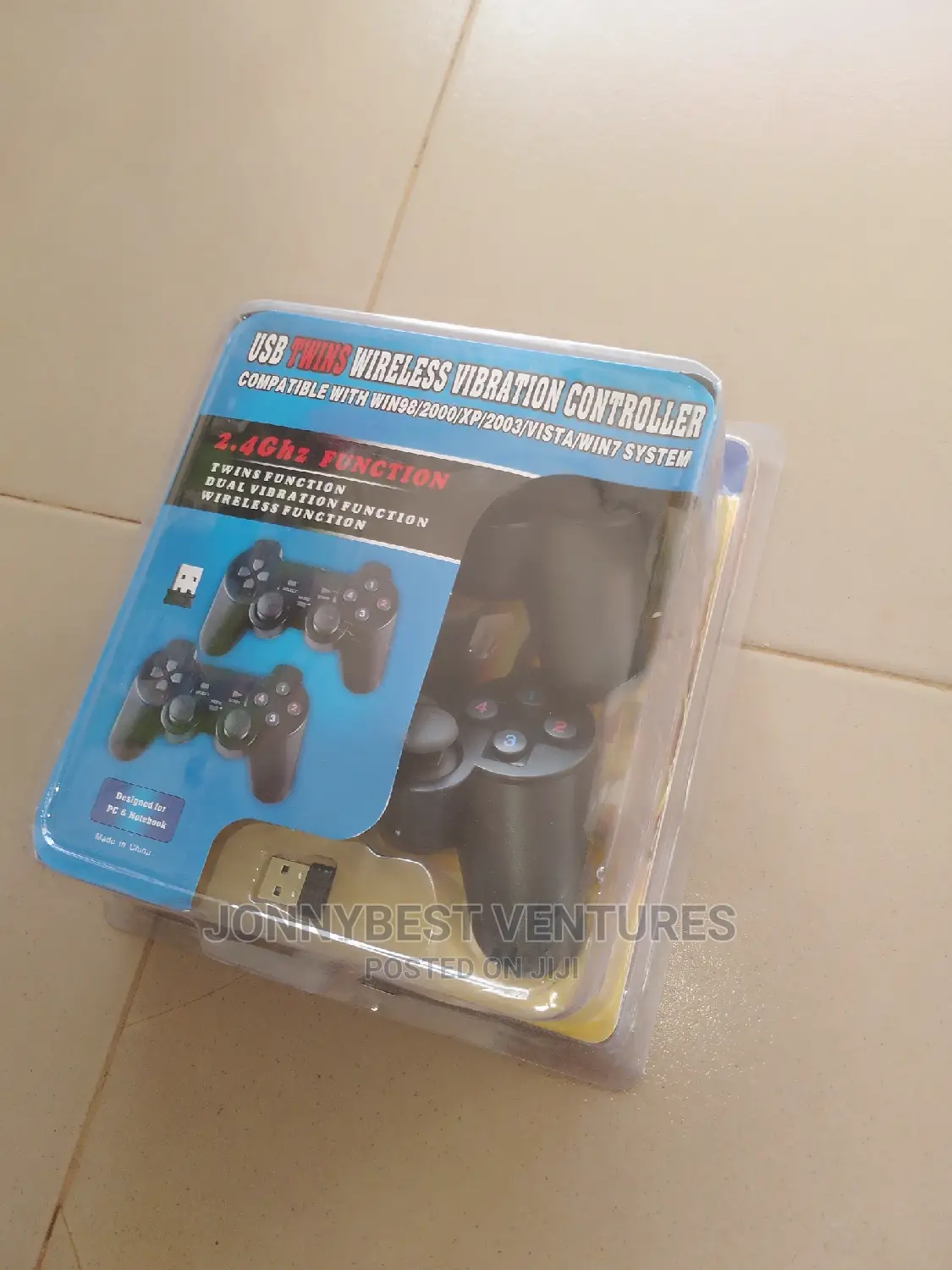 USB Twins Wireless Vibration Pad Controller