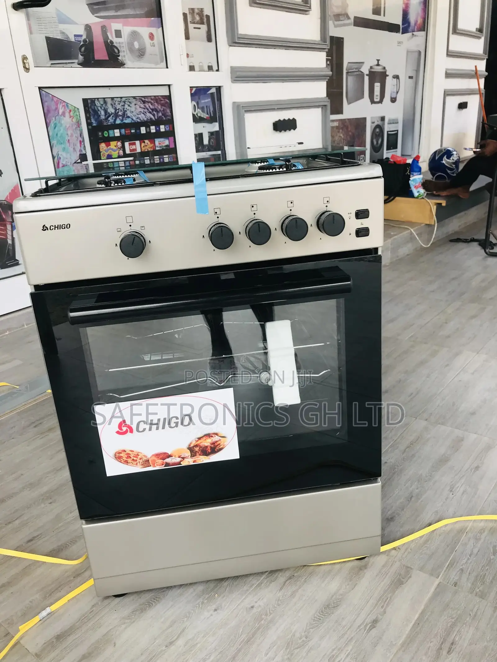 Chigo 4 Burner Gas Cooker 60×60 Oven and Grill