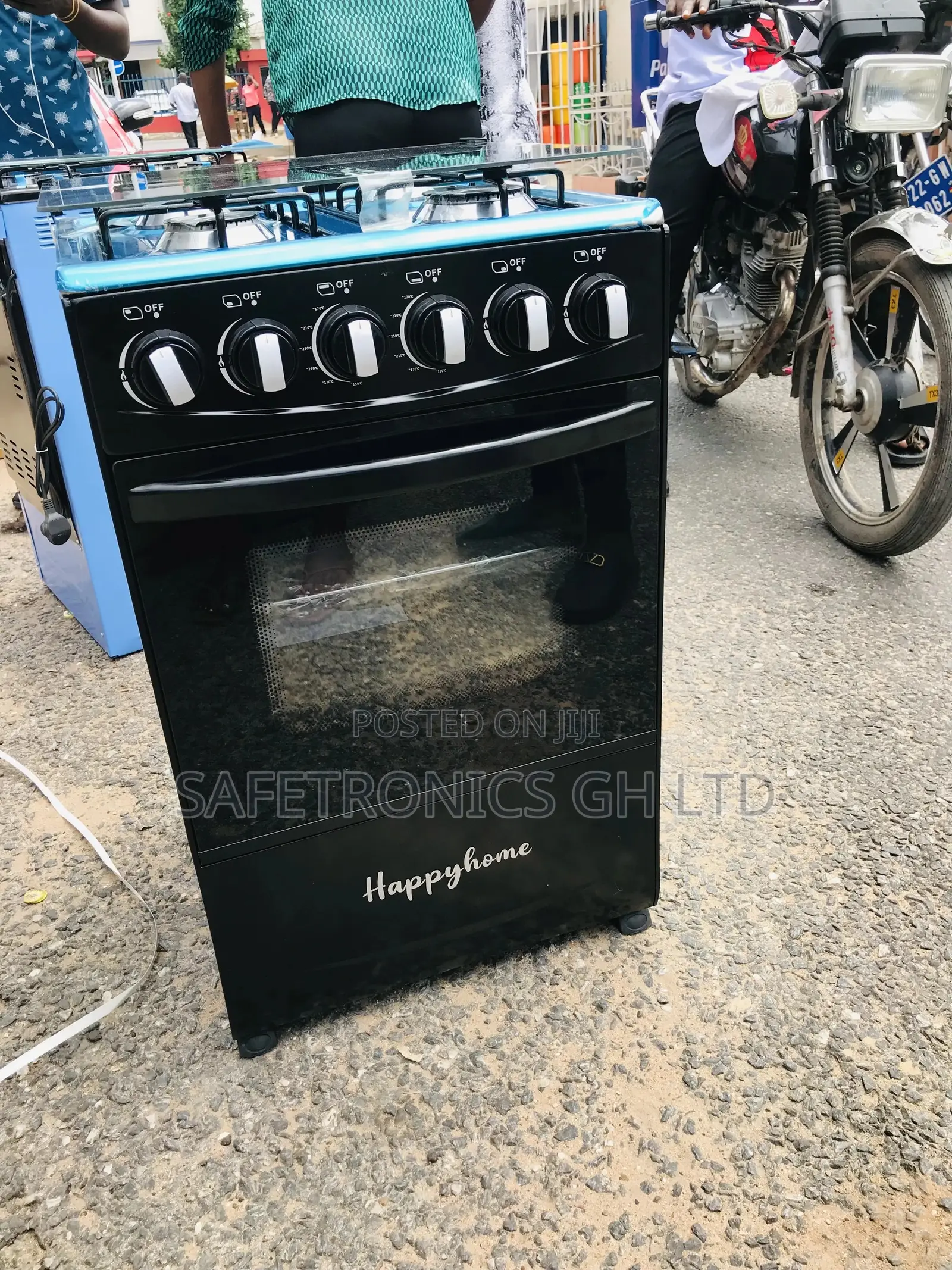 Black Happy Home 4 Gas Cooker