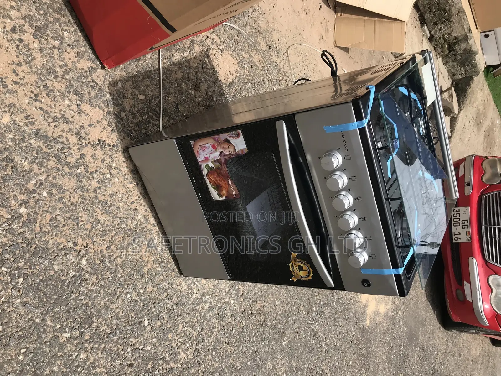 Sliver 4 Gas Burner Volcano Oven With Grill