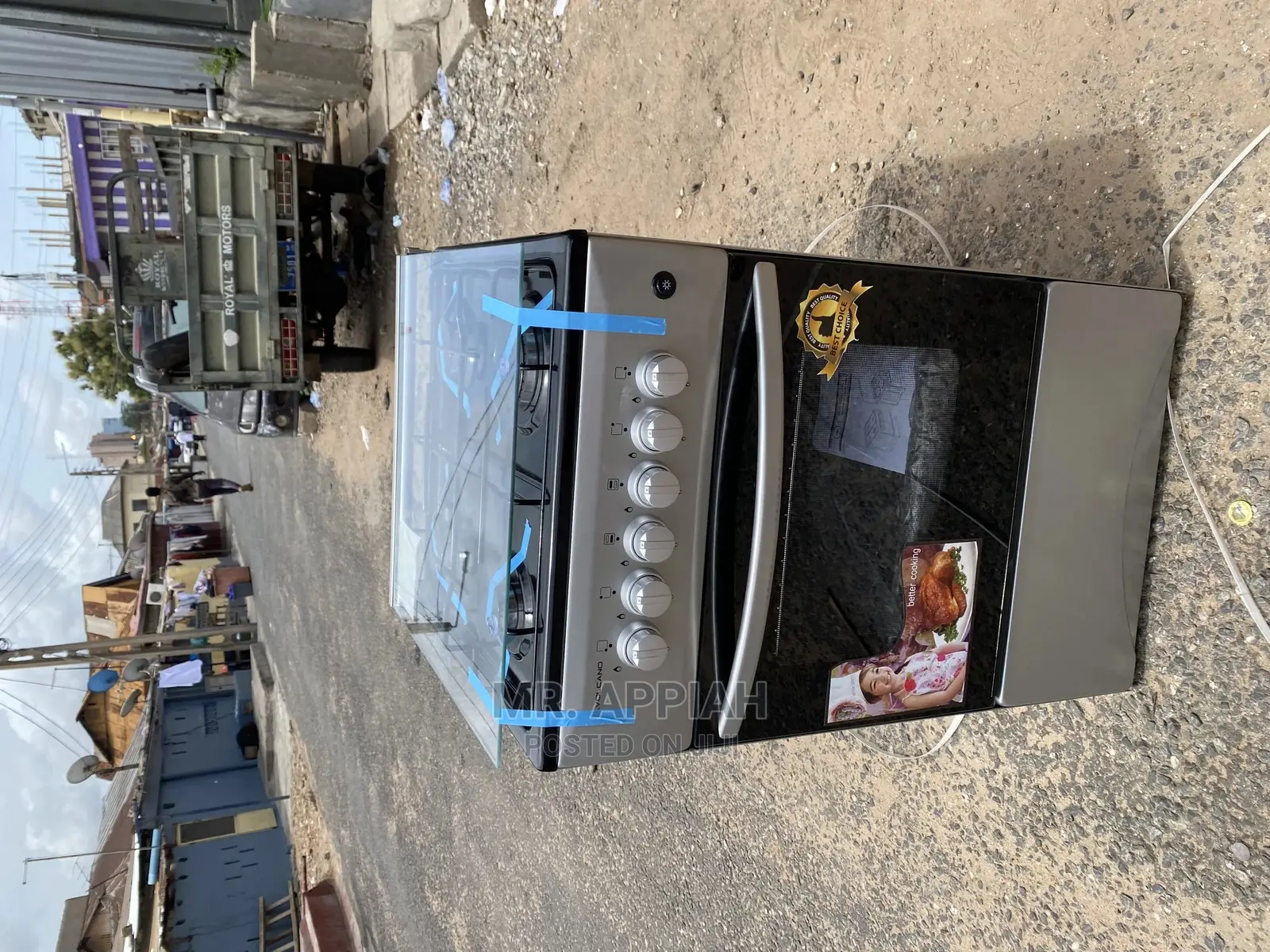 Volcano Gas Cooker With Glass Lid 