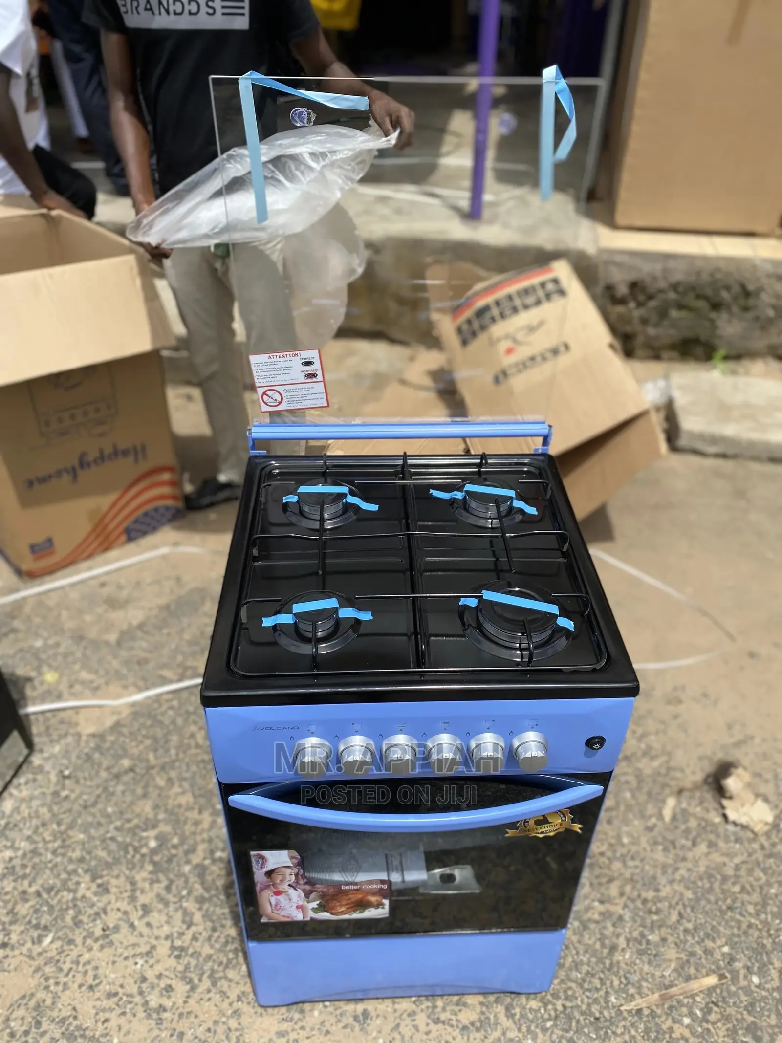 Stainless Steel Volcano 4 Gas Burner Available.