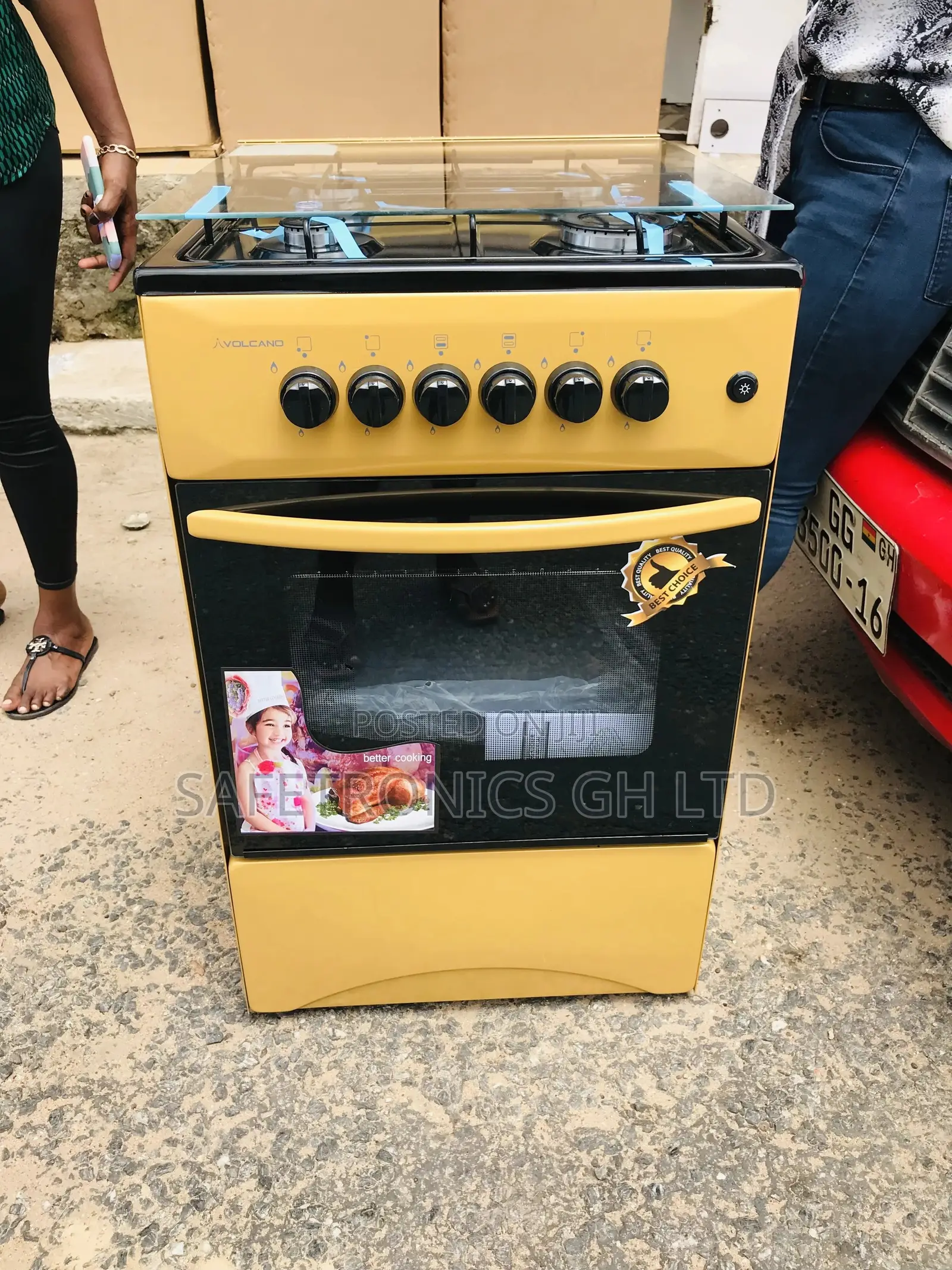 Gold Volcano 4 Gas Burner Oven With Grill