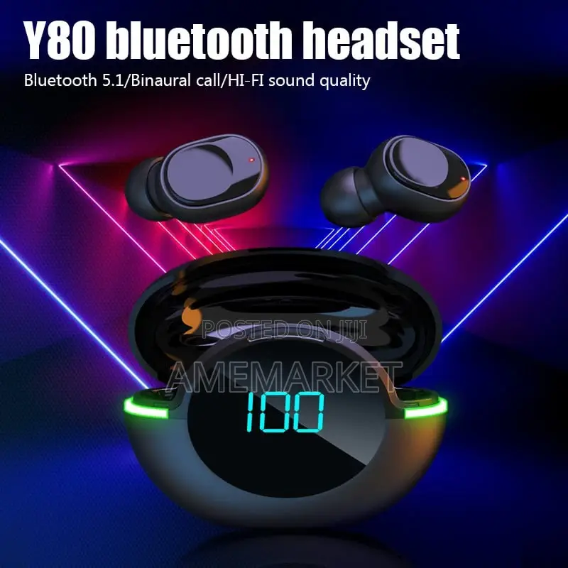 Y80 Wireless Bluetooth Earphones Sport Waterproof Headphones