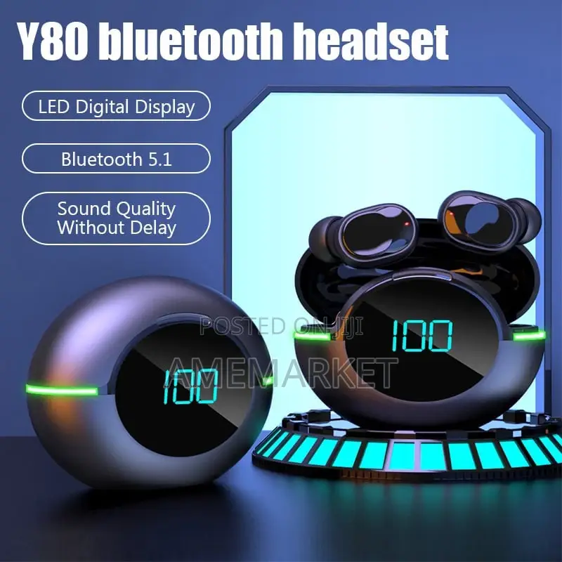 Y80 Wireless Bluetooth Earphones Sport Waterproof Headphones