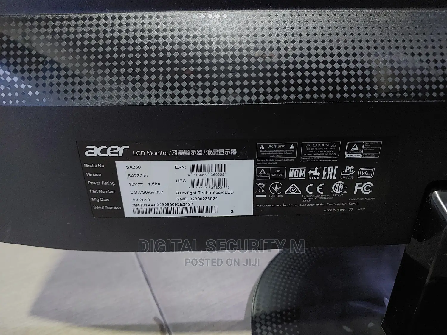 Acer Ips 24" Full HD Gaming Monitor