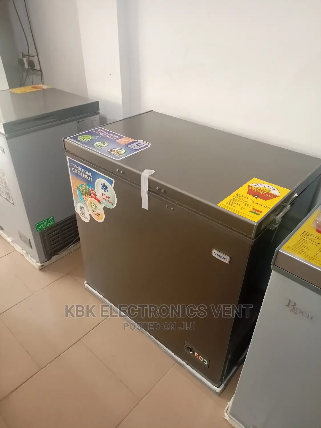 Nasco 200ltr Chest Freezer+ Glass Top