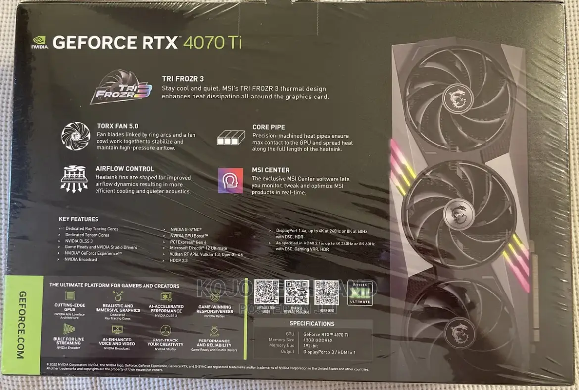 MSI Gaming Geforce RTX 4070 Ti 12GB GDRR6X