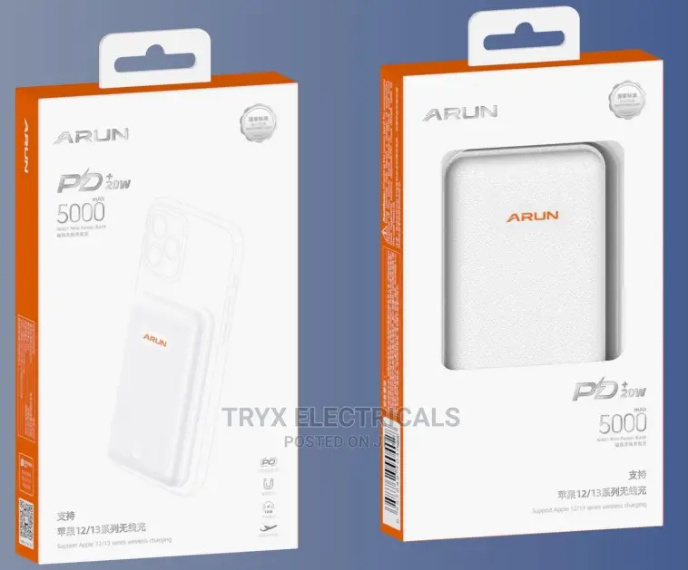 5,000mah Wireless Power Bank Arun Wx01 White