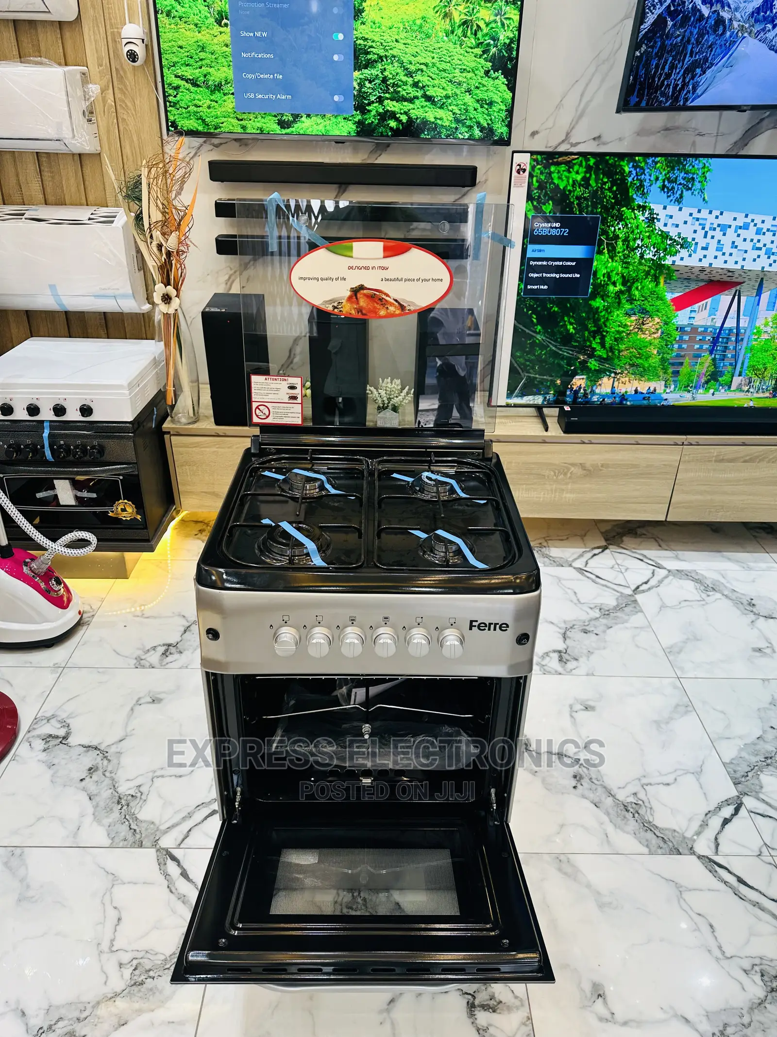 Quality Ferre Sliver 60 by 70 Gas Cooker Wot Oven Grill 4b
