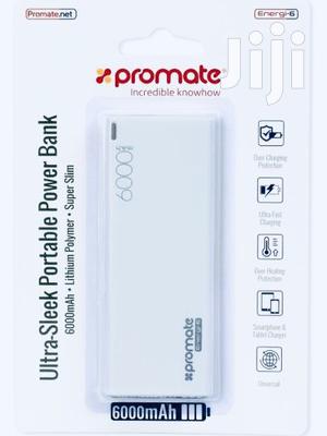 Promate Energi-6 High-Capacity 6000mah Power Bank-White