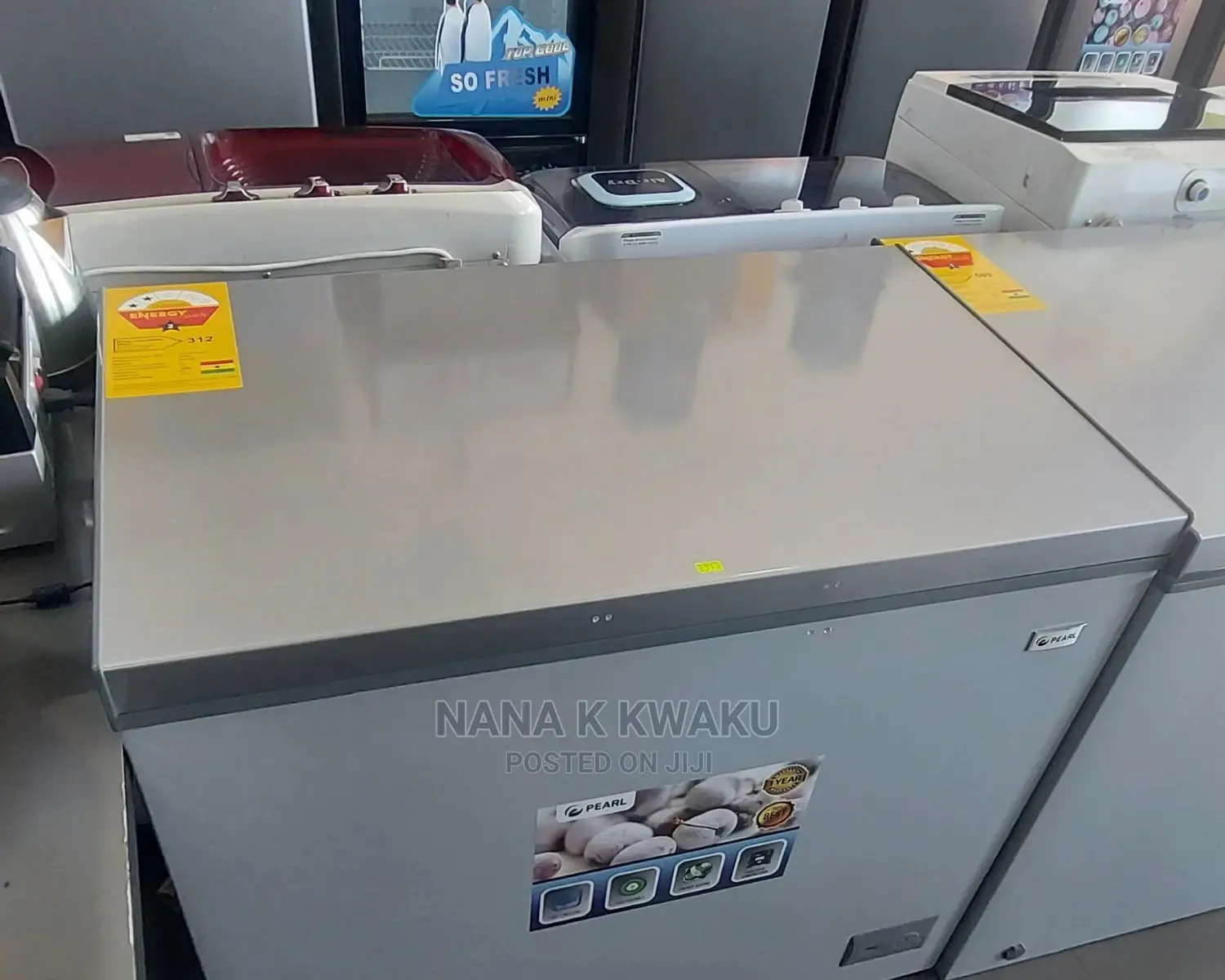 Pcf290/Pearl 251litrs Chest Freezer Silver