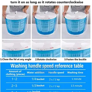 Portable Manual Non-Electric Washing Machine and Spin Dryer