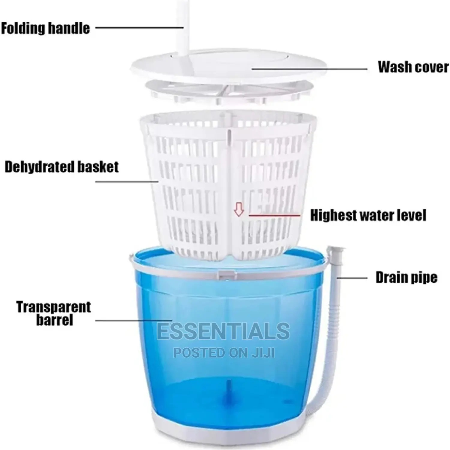 Portable Manual Non-Electric Washing Machine and Spin Dryer