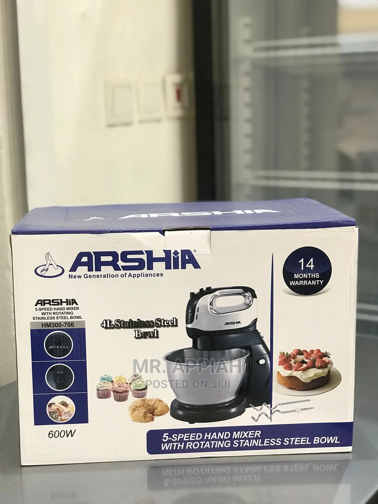 Ashia Cake Mixer With Blade Material Stainless Steel