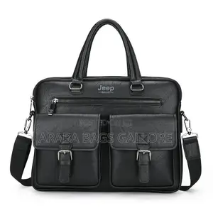 Original 17inches Jeep Leather Shoulder Laptop/Office Bag.