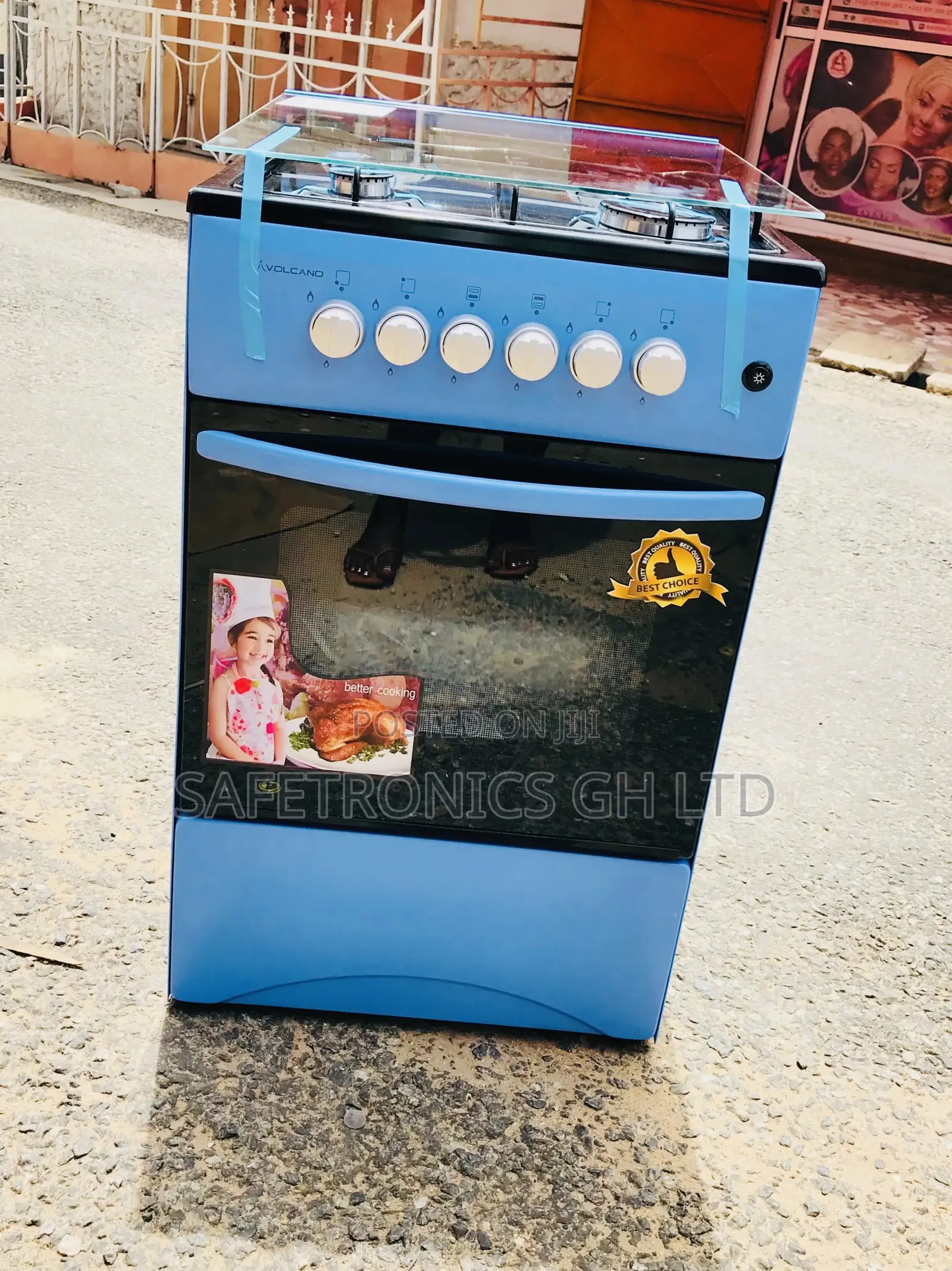 New 4 Gas Burner, Oven and Griil, Lamp/Light Inbuilt 50x50