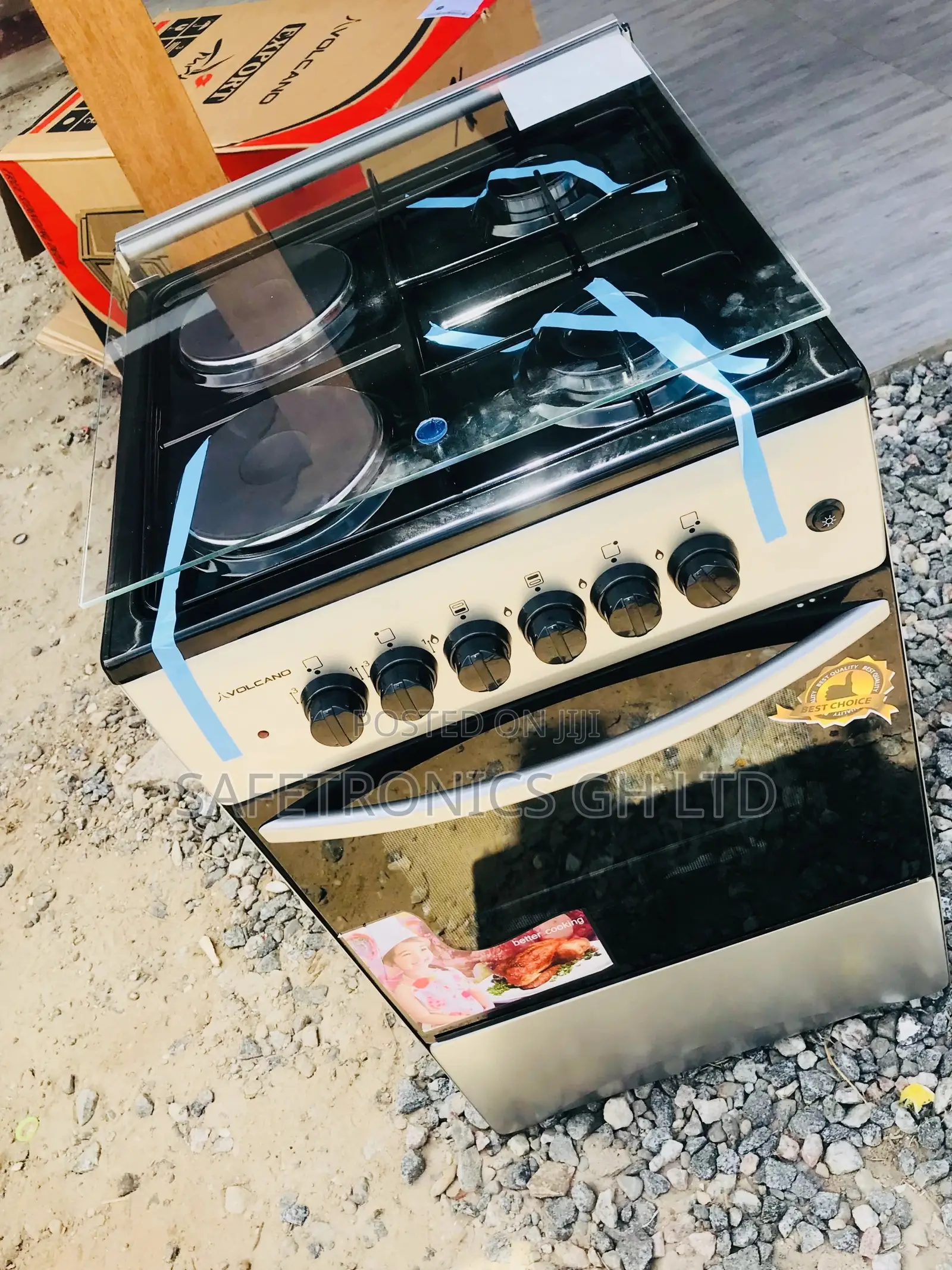 Sliver Volcano 2 Gas 2 Electric 50x50 Cooker
