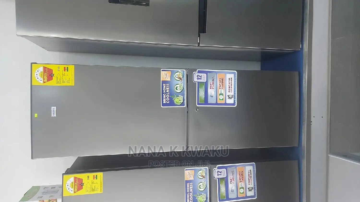 Lock _Nasco Nasd2-30 Double Door Fridge With Bottom Freezer
