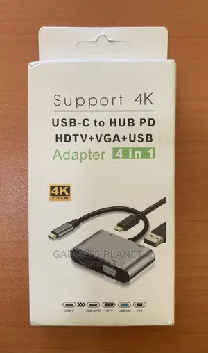 4 in 1 USB C to HUB PD + HDTV + VGA + USB 3.0 -