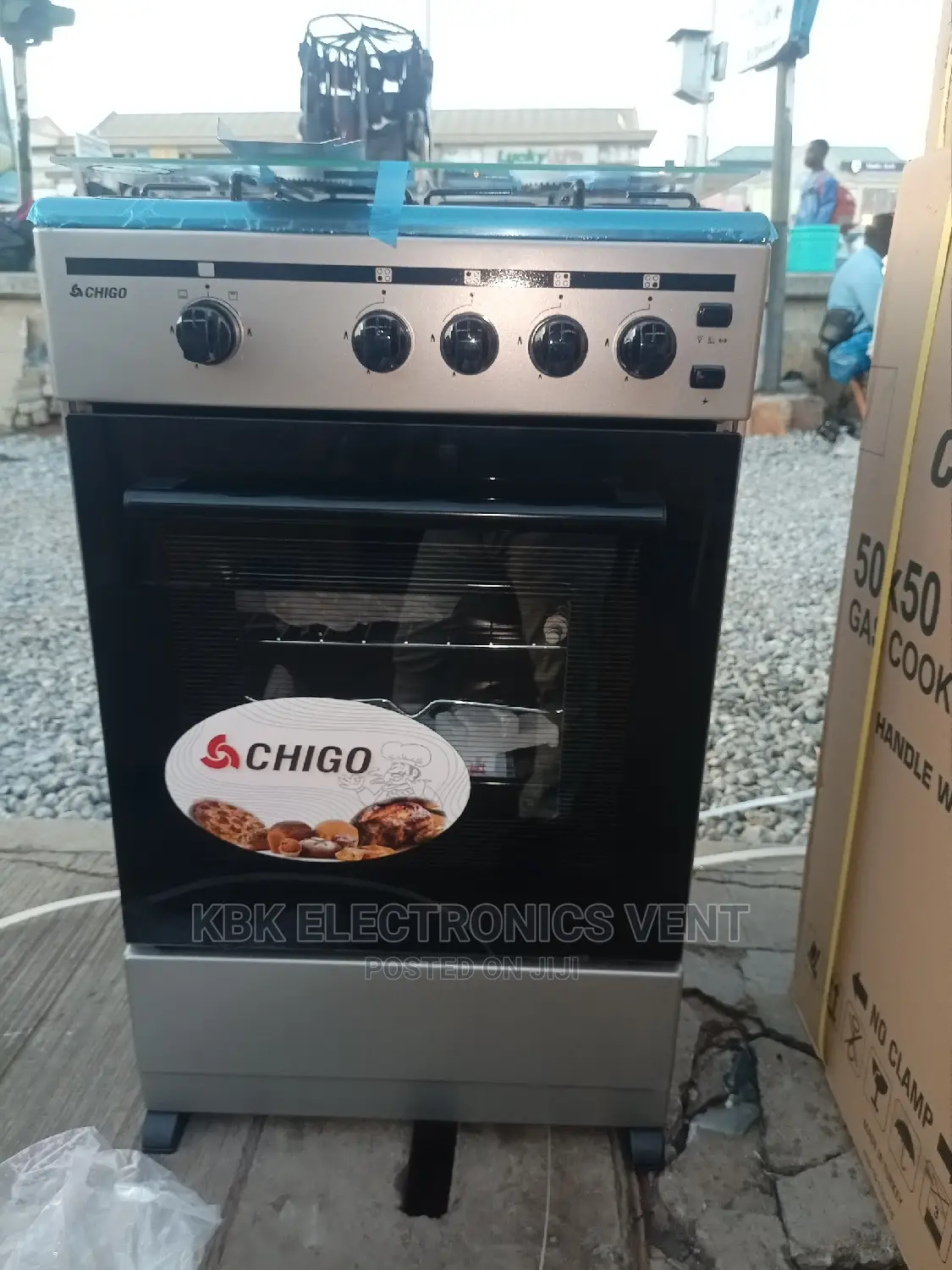 Chigo 50*50 4burner Gas Cooker+ Oven+ Grill