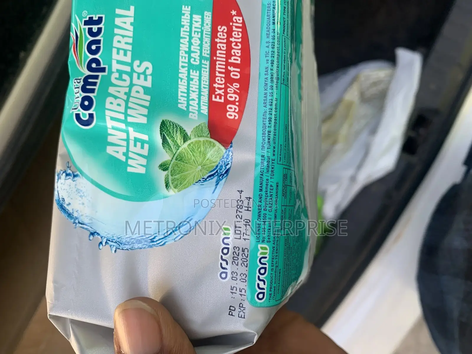Compact Antibacterial Wipes,100wipesheets