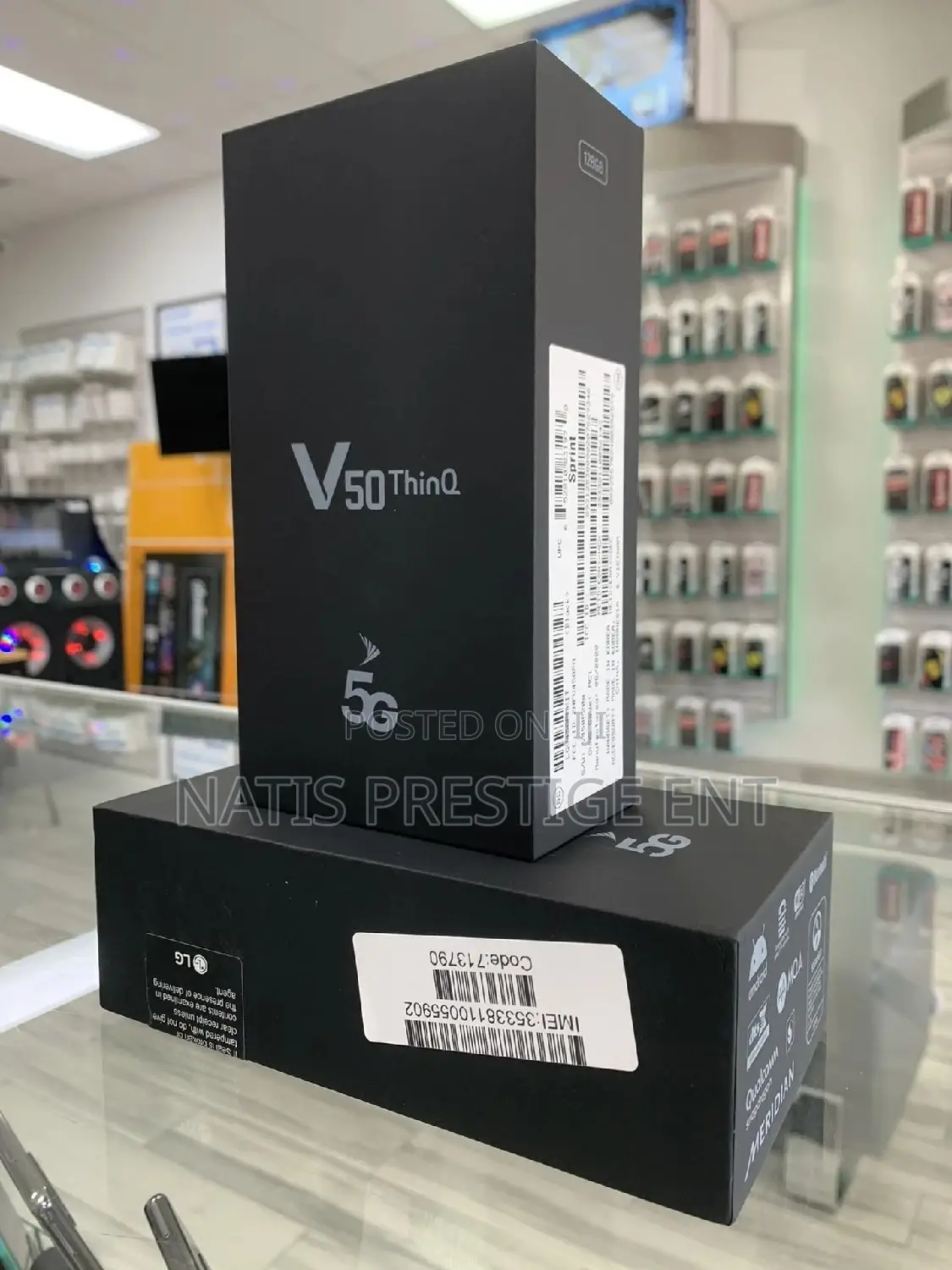 New LG V50 ThinQ 5G 128 GB Black