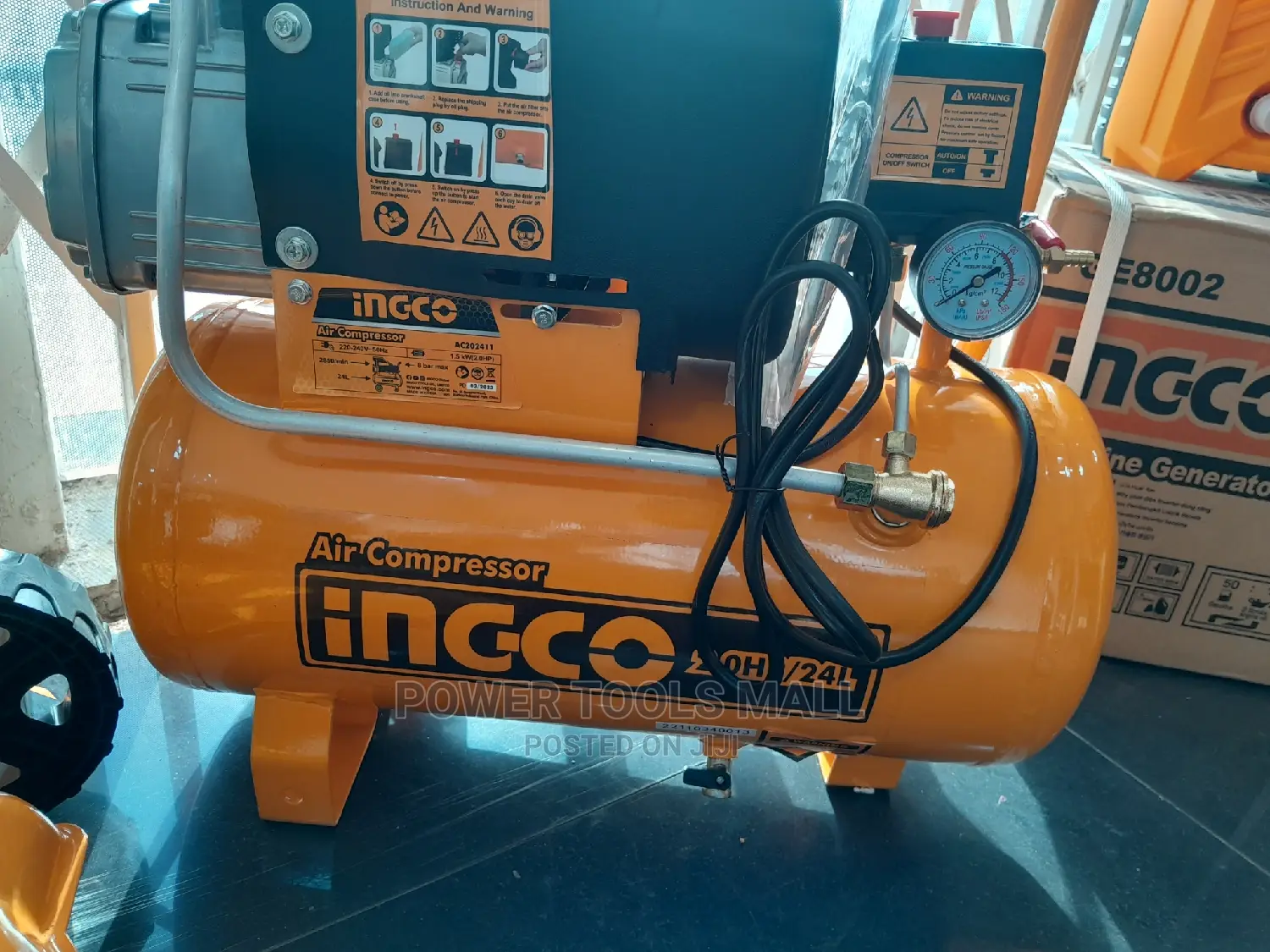 AC20248 (Air Compressor 24L 2hp Electric)