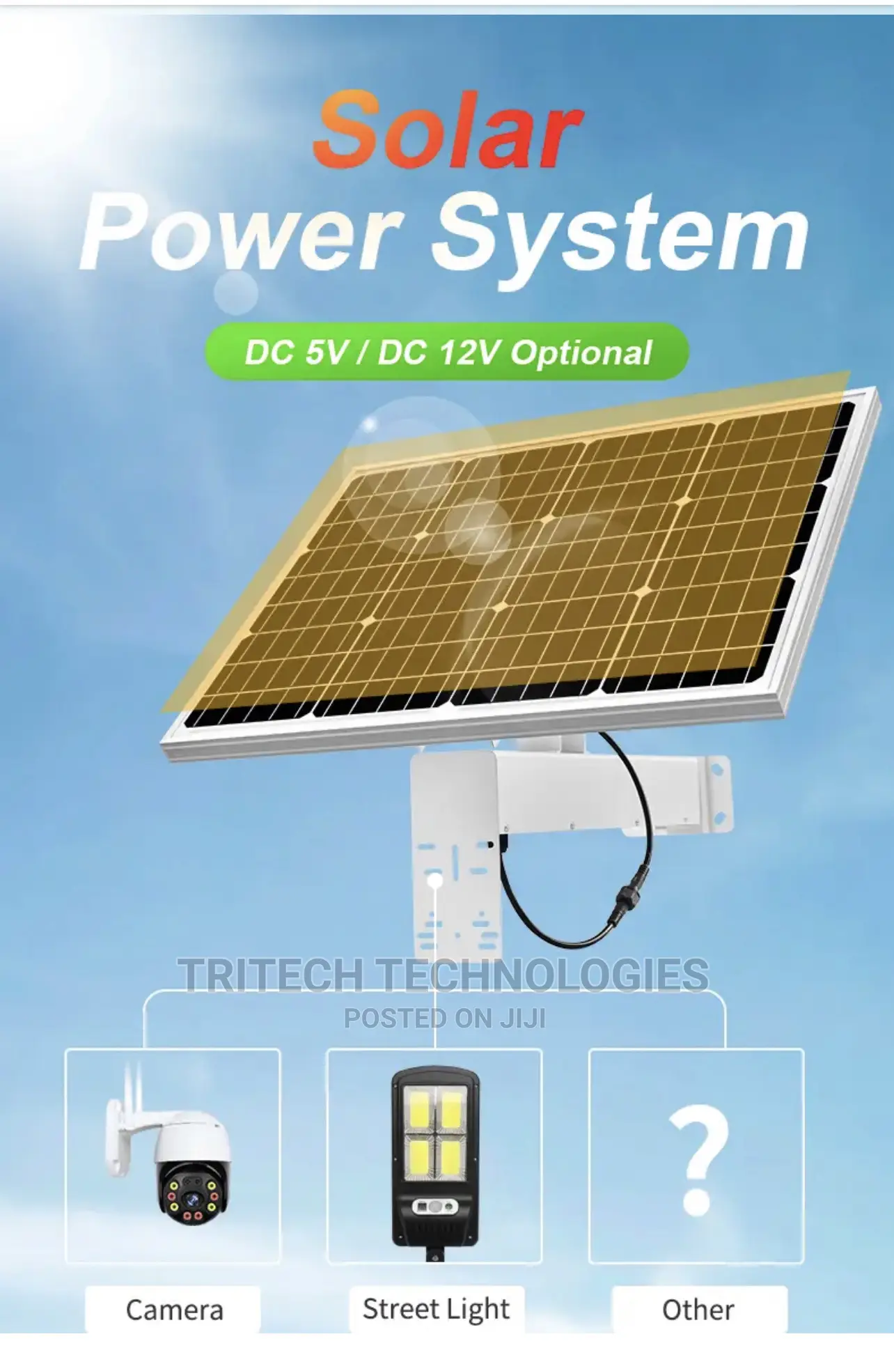 60W-20-30AH Solar Panel For IP PTZ Camera And 4G Wifi Camera