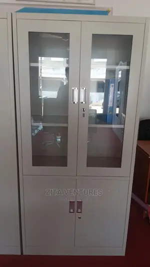 Half Glass Metal Cabinet