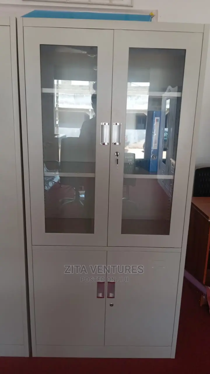 Half Glass Metal Cabinet