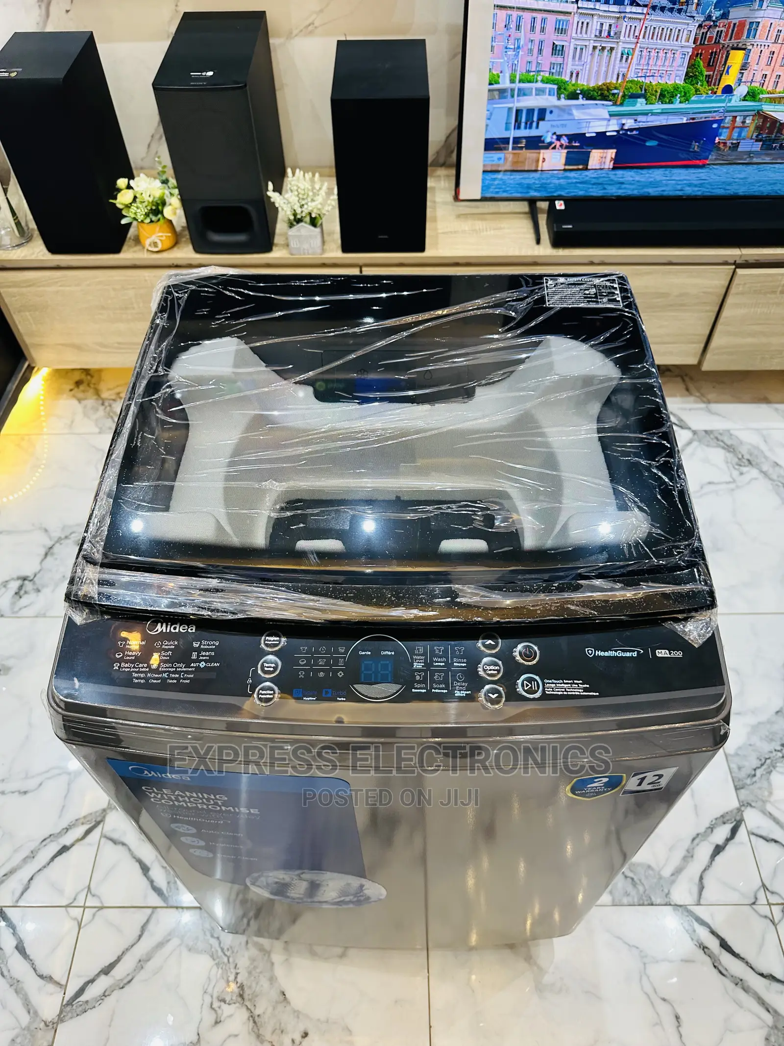 (MA200W120/G)12kg WM Topload Midea Grey Color