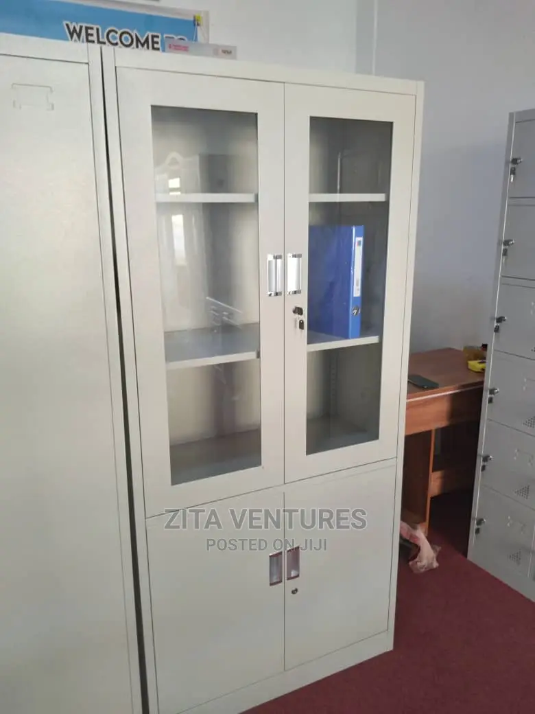 Books Glass Metal Cabinet