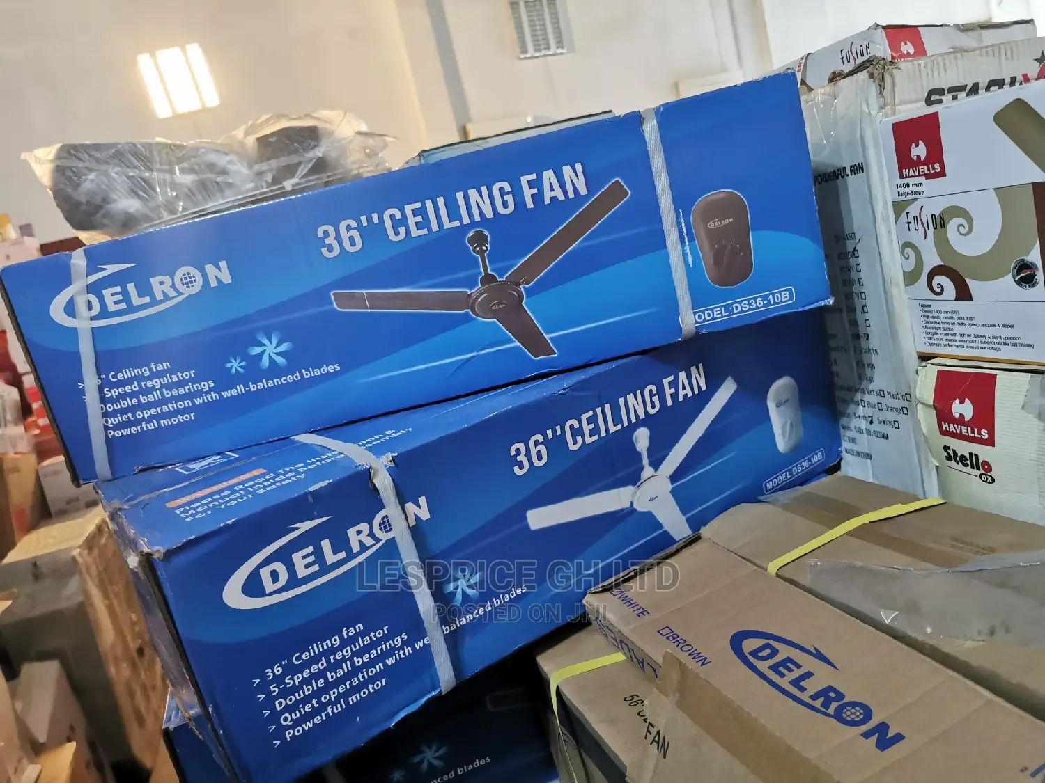 Original Delron Ceiling Fan 36 "