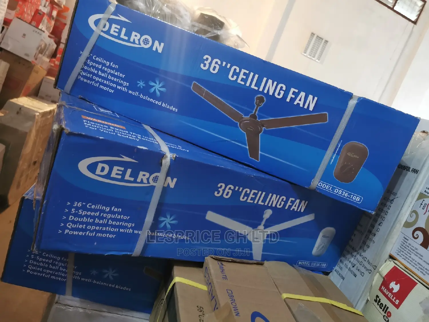Perfect New Delron Ceiling Fan 36 "