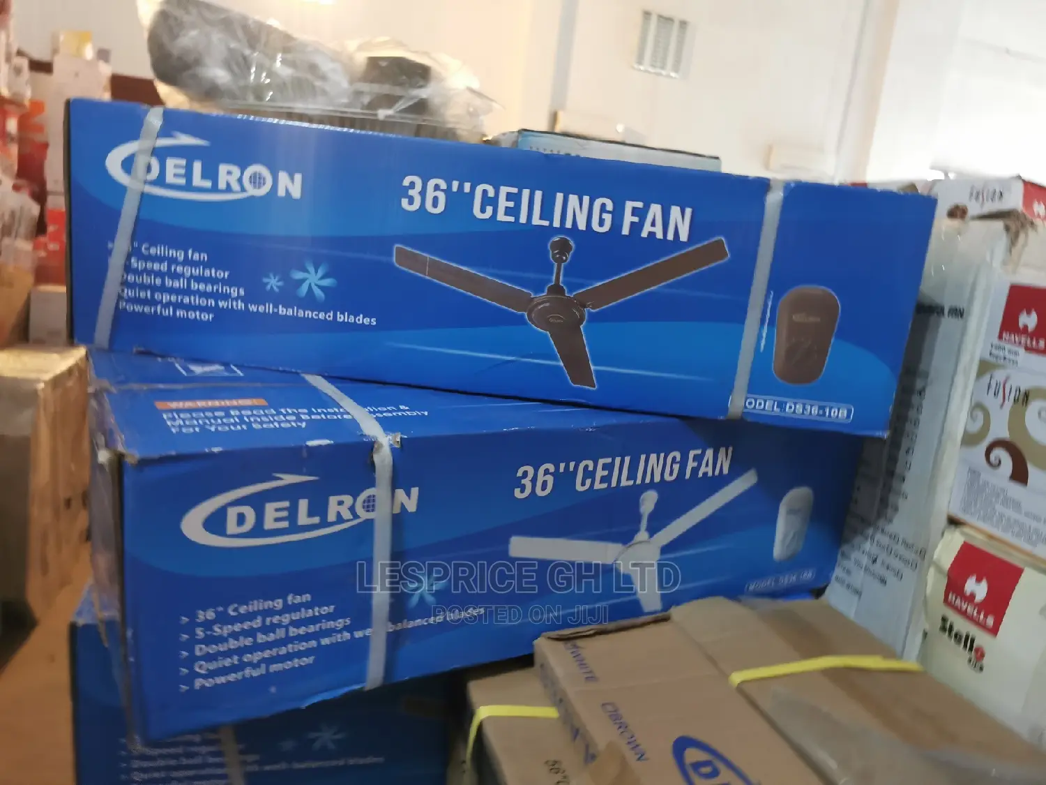Fresh in Box Delron Ceiling Fan 36 "