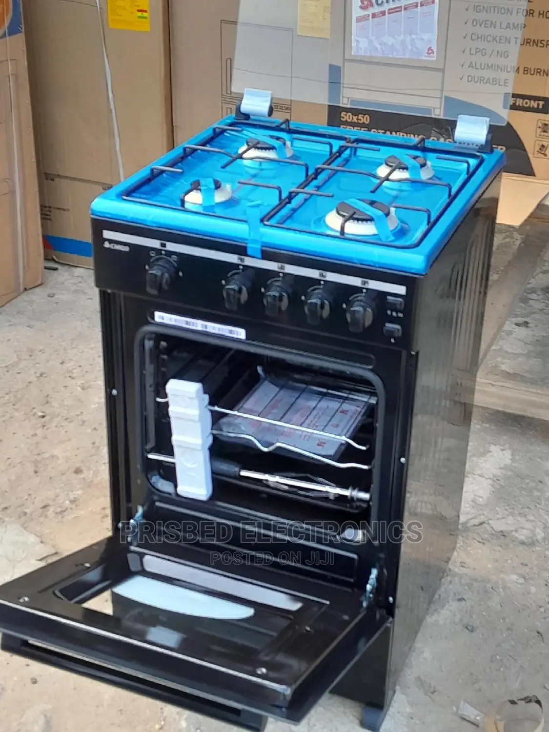 Chigo 4 Burner Gas Cooker With Oven and Grill 50*50
