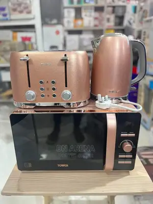 Tower Microwave, Kettle and Pop Up Toaster