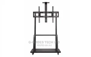 Heavy Duty Tv Floor Stand With Av Component Shelf 60”~85”