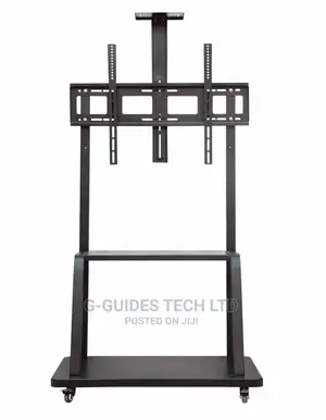 Heavy Duty Tv Floor Stand With Av Component Shelf 60”~85”