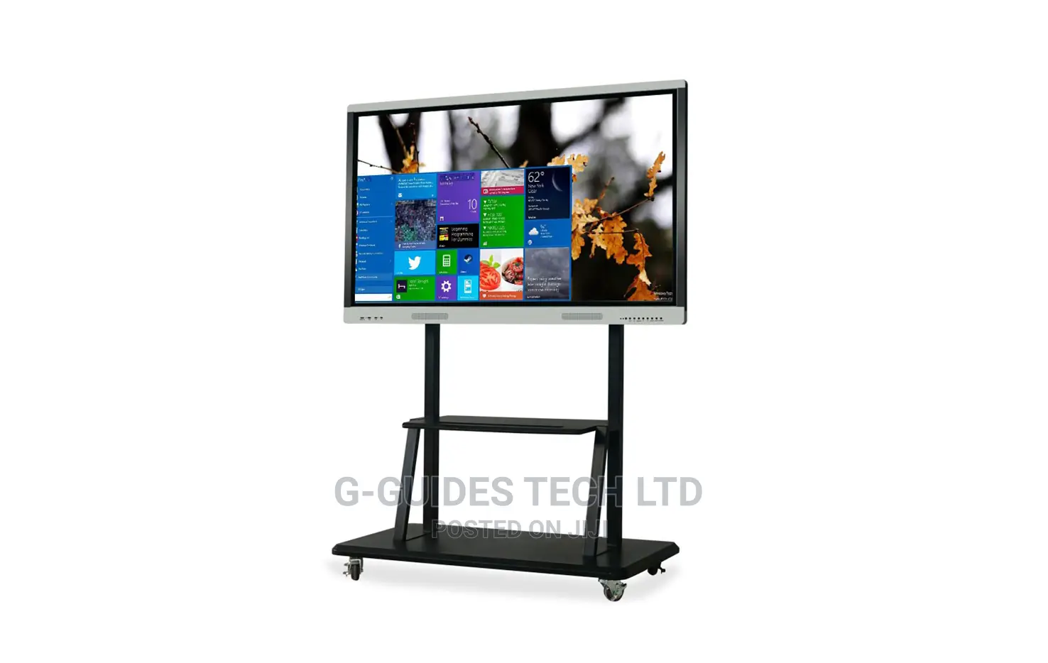 Heavy Duty Tv Floor Stand With Av Component Shelf 60”~85”