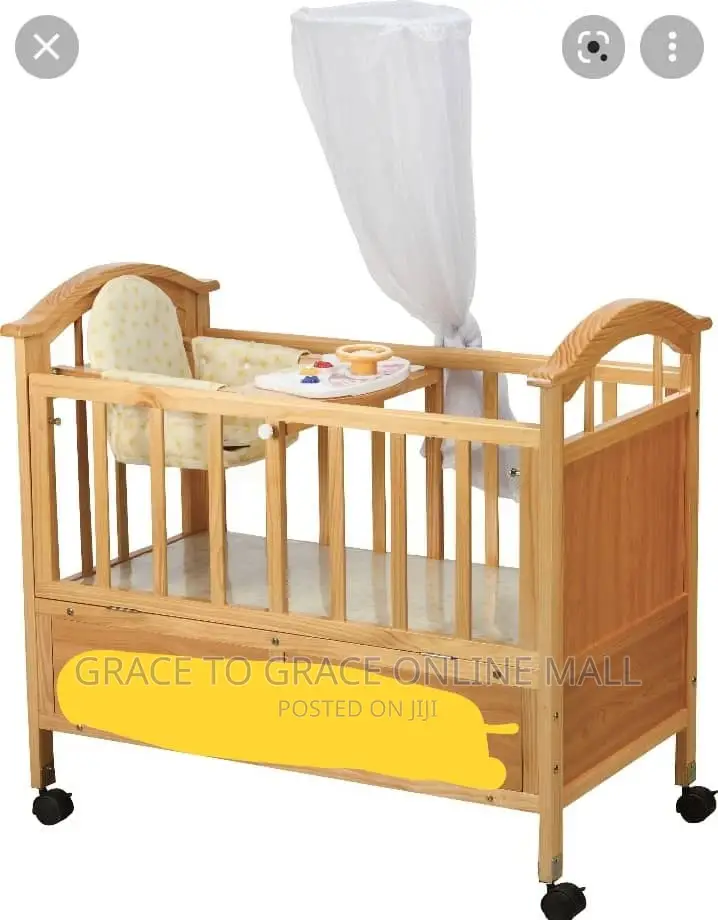 Baby Cot With Net and Mattress