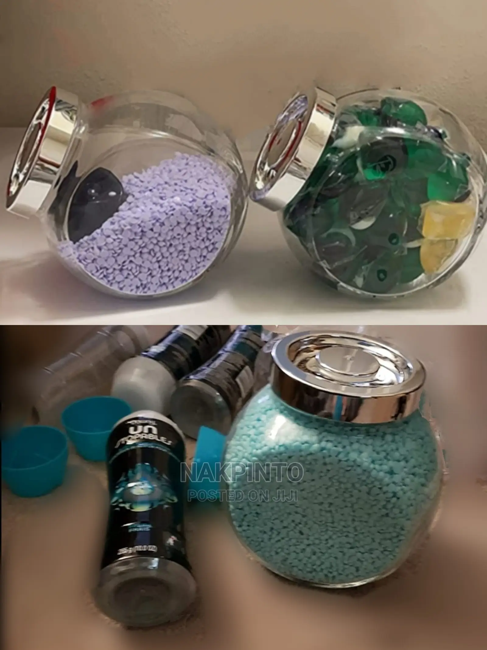 Glass Candy Jar. Glass Cookie Jar. Tilted Glass Storage Jar