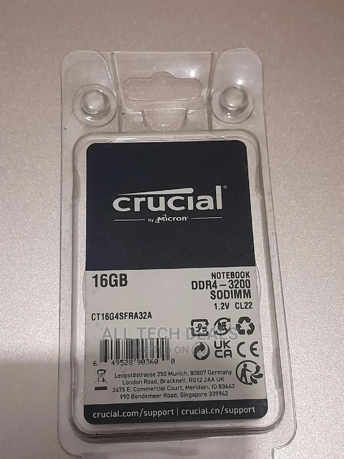 16gb Ddr4 Ram Crucial