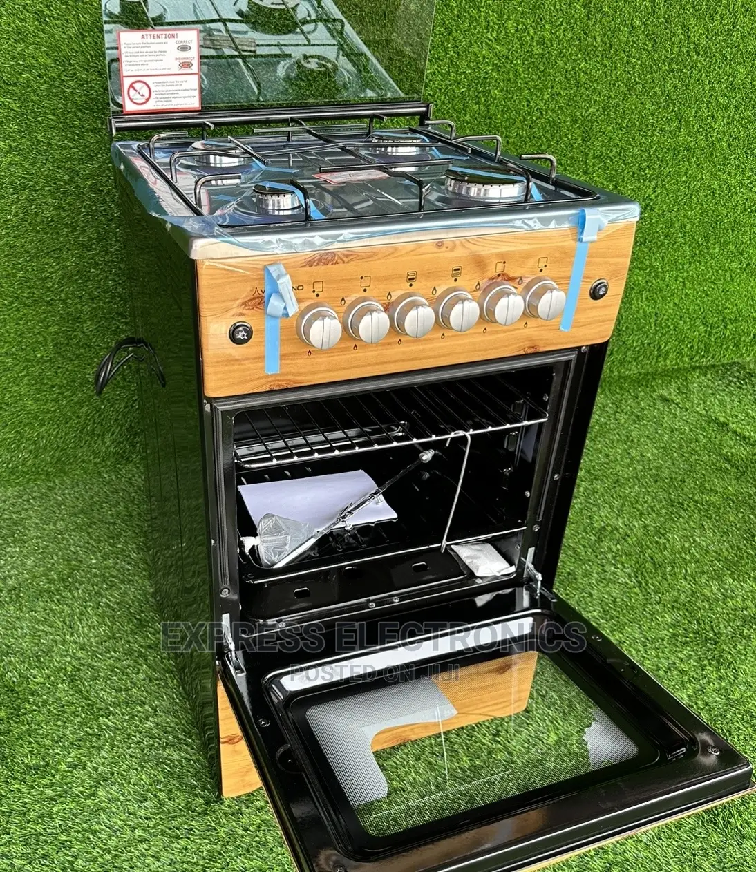 Authentic and Best Gas Cooker Light Wooden 4burner Oven