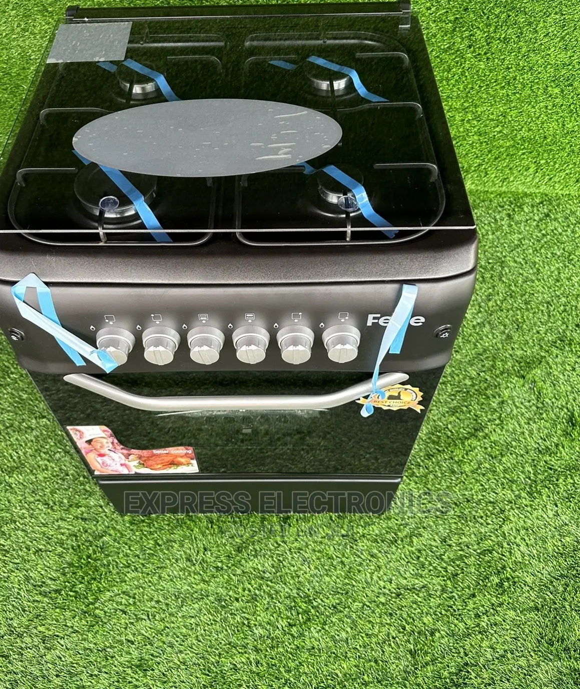 60/60 Smart 4burner Gas Cooker Oven Grill Black Authentic